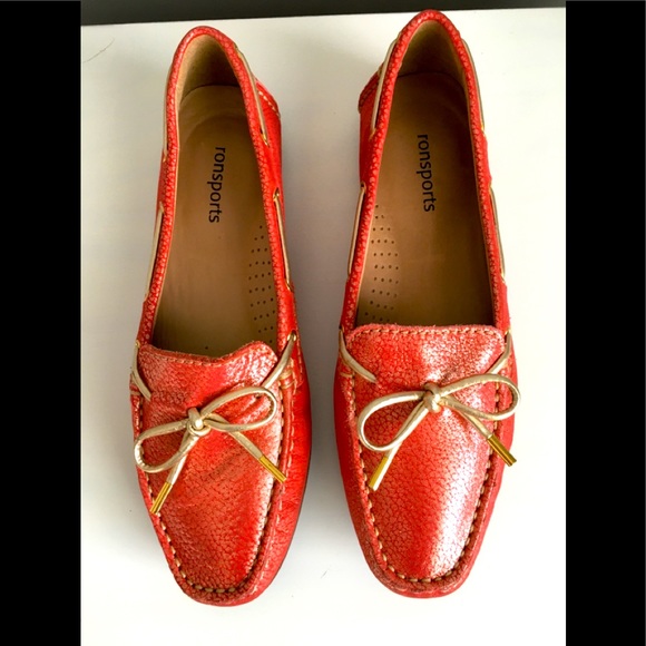 Ronsport moccasins red/gold - Picture 1 of 4